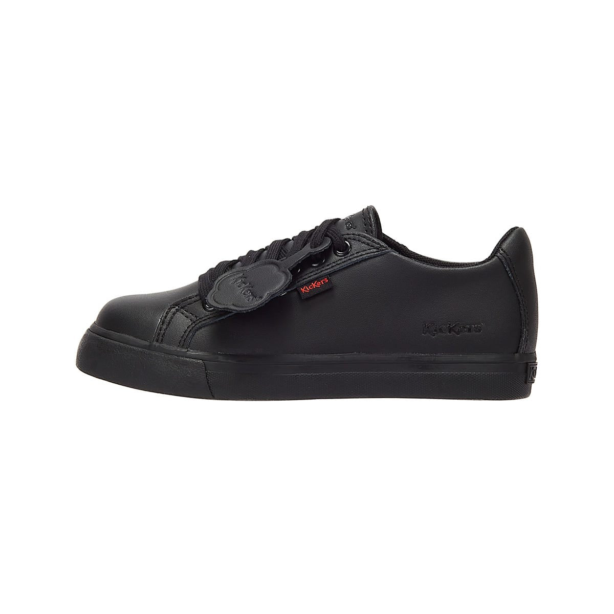 Kickers Tovni Lacer Leather Junior Black Sneakers