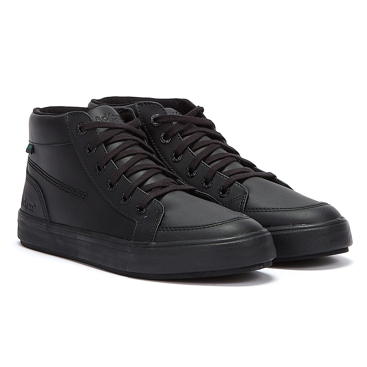 Kickers Tovni Hi Leather Mens Black Sneakers
