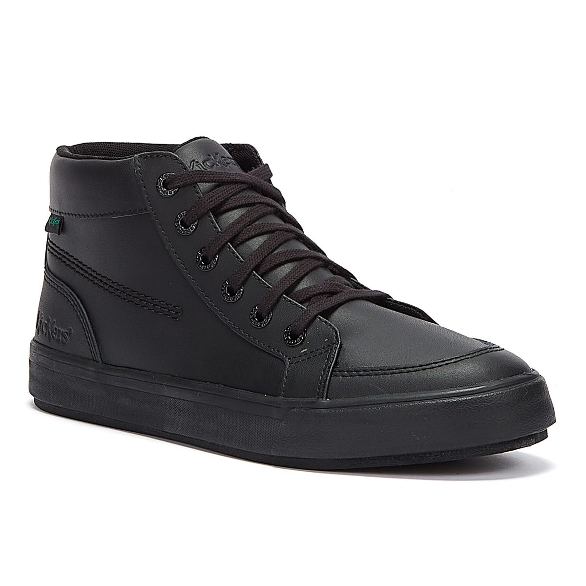 Kickers Tovni Hi Leather Mens Black Sneakers