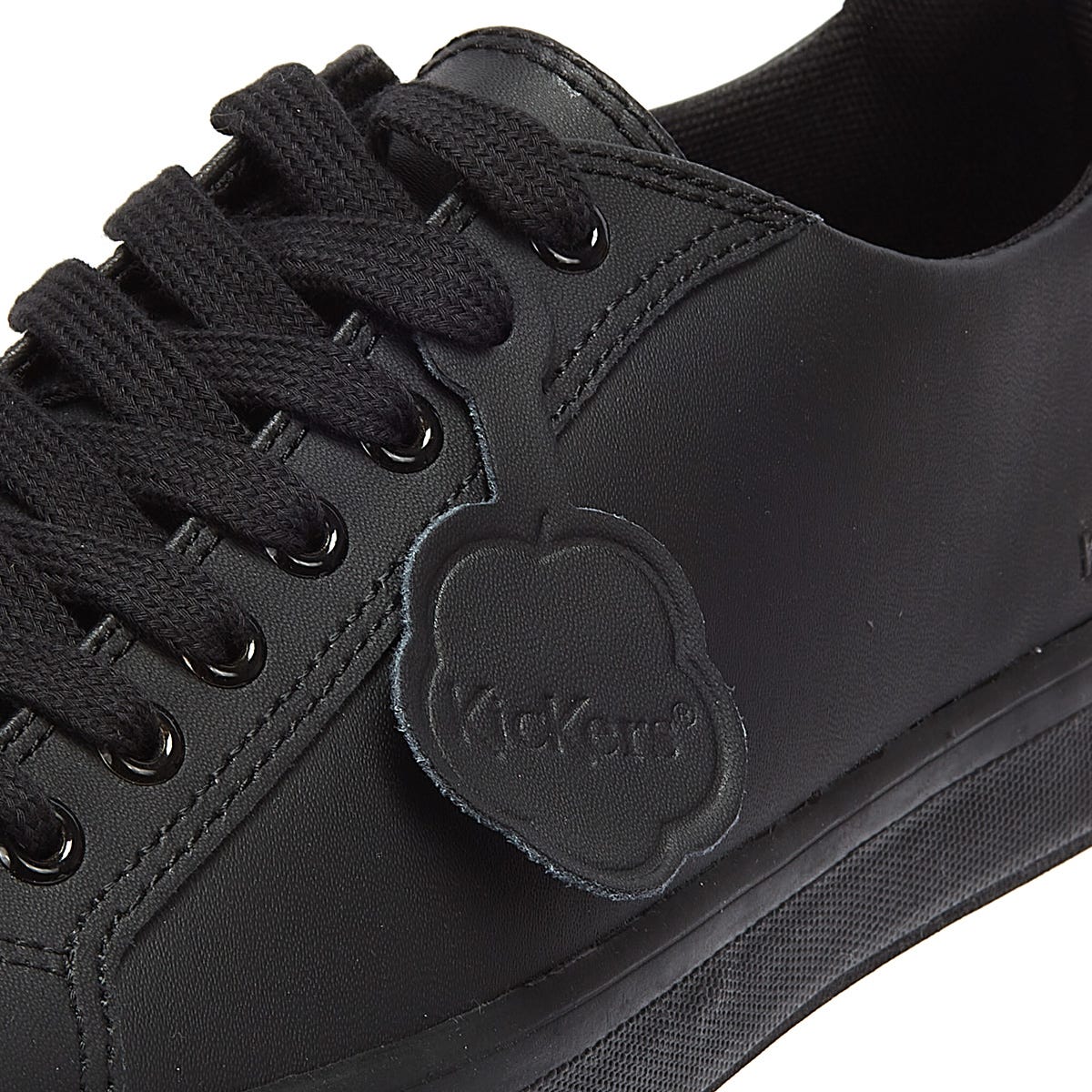Kickers Black Leather Tovni Lacer Sneakers