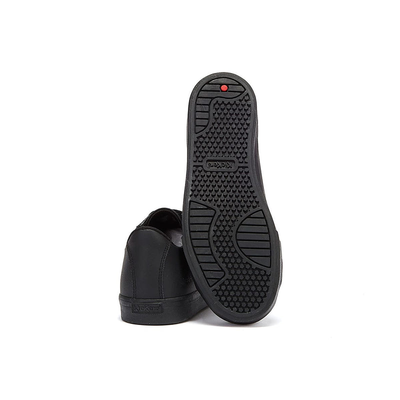 Kickers Youth Black Leather Tovni Lacer Sneakers