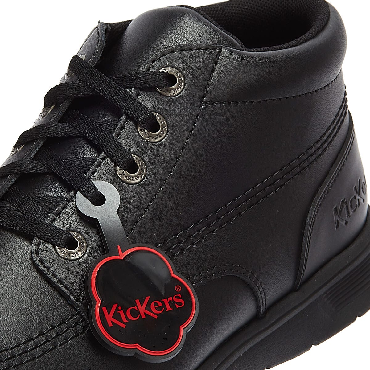 Kickers Kelland Lace Hi Black Leather Boots
