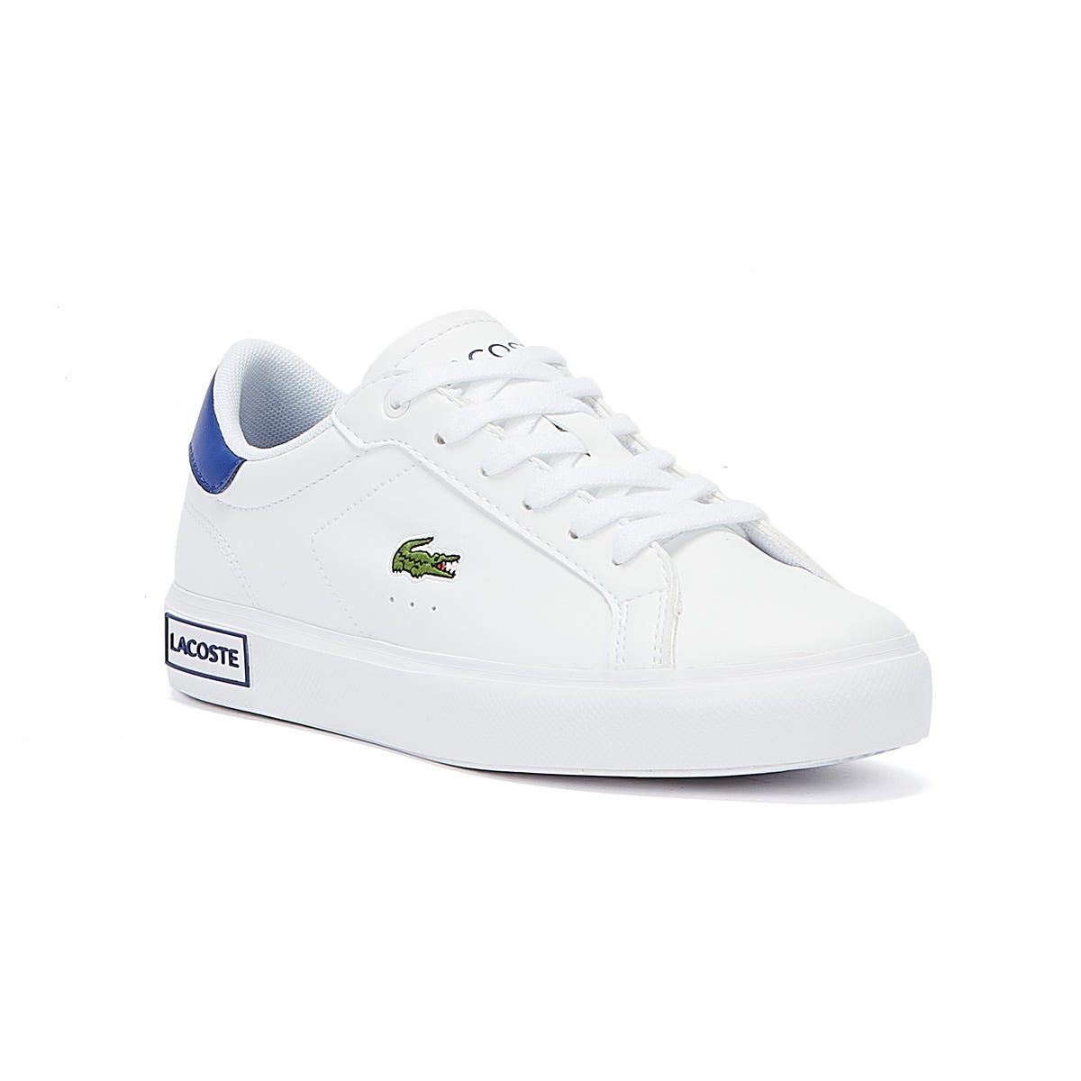 Lacoste Powercourt 0722 1 Junior White / Blue Sneakers