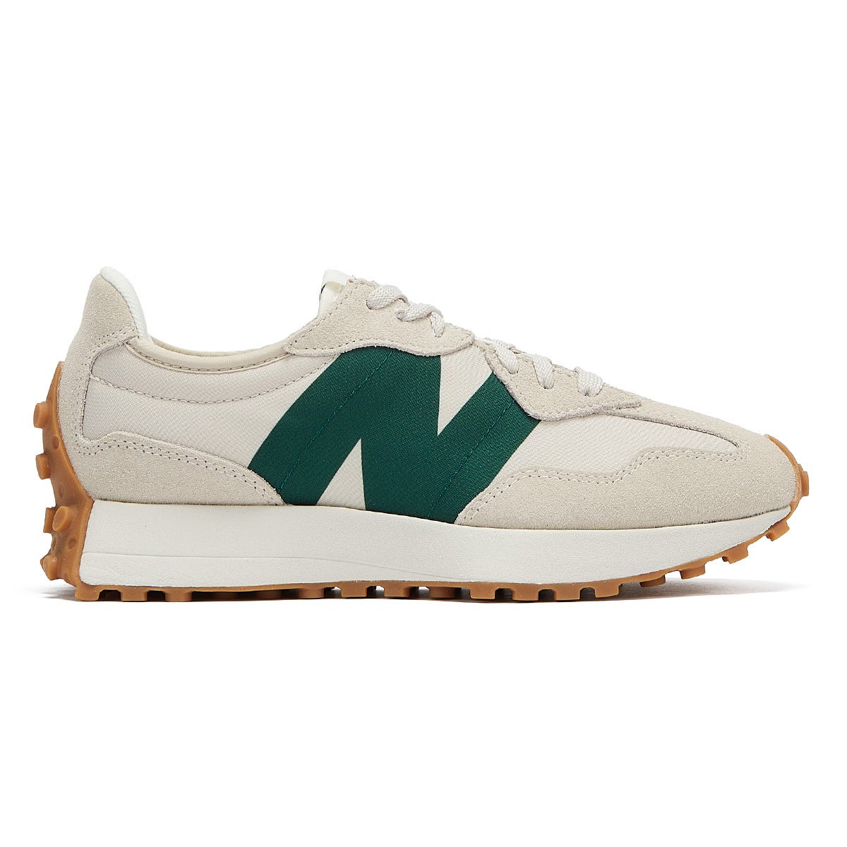 New Balance 327 Mens Grey / Green Sneakers