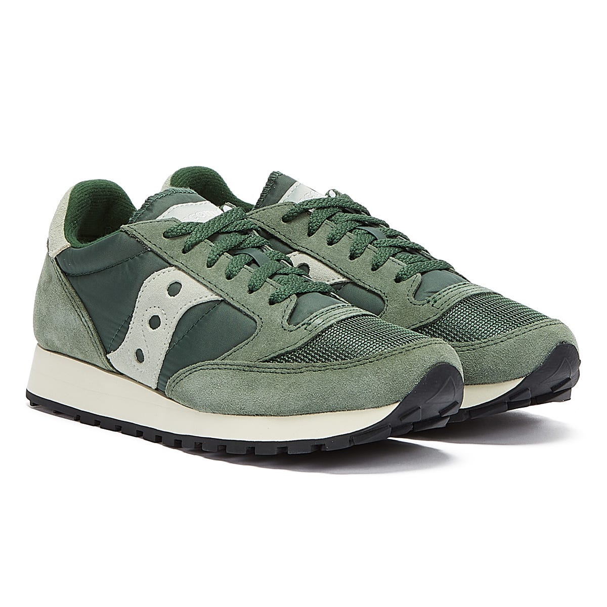 Saucony Jazz Vintage Mens Green / White Sneakers