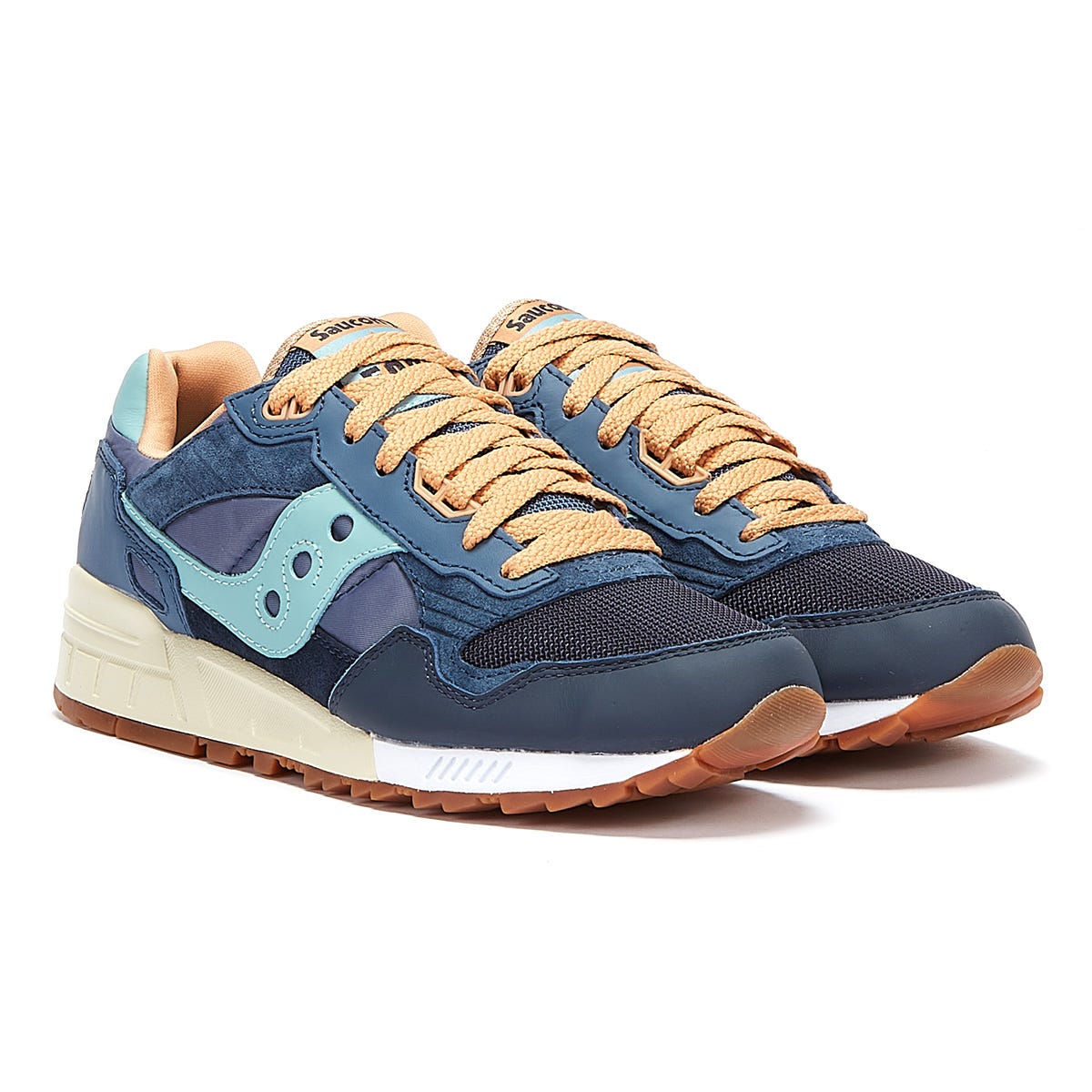 Saucony Shadow 5000 Vintage Mens Navy / Tan Sneakers