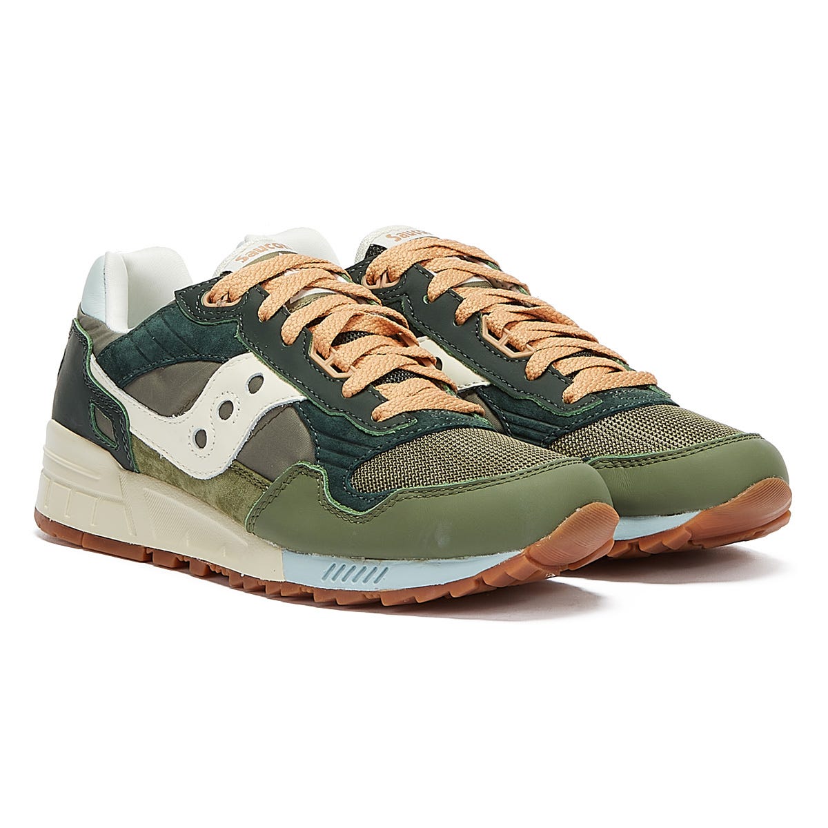 Saucony Shadow 5000 Vintage Mens Dark Green / Tan Sneakers