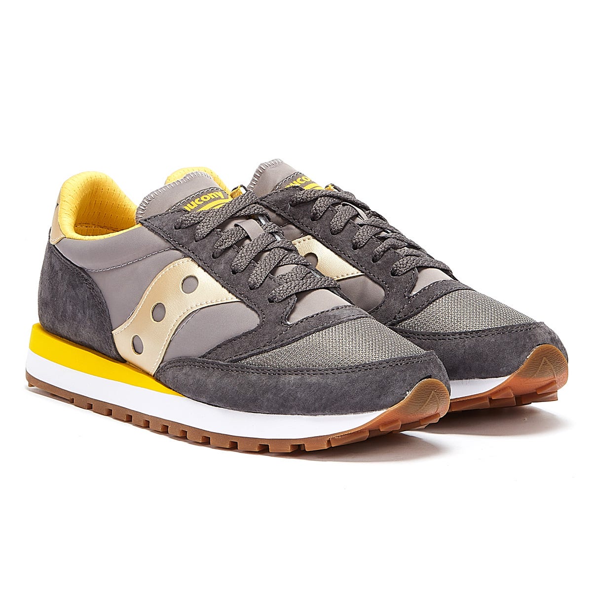 Saucony Jazz 81 Mens Grey / Yellow Sneakers