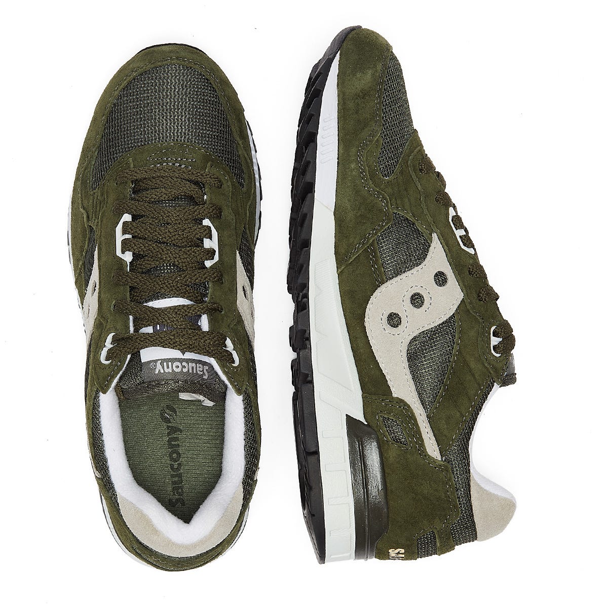 Saucony Shadow 5000 Mens Green / Silver Sneakers