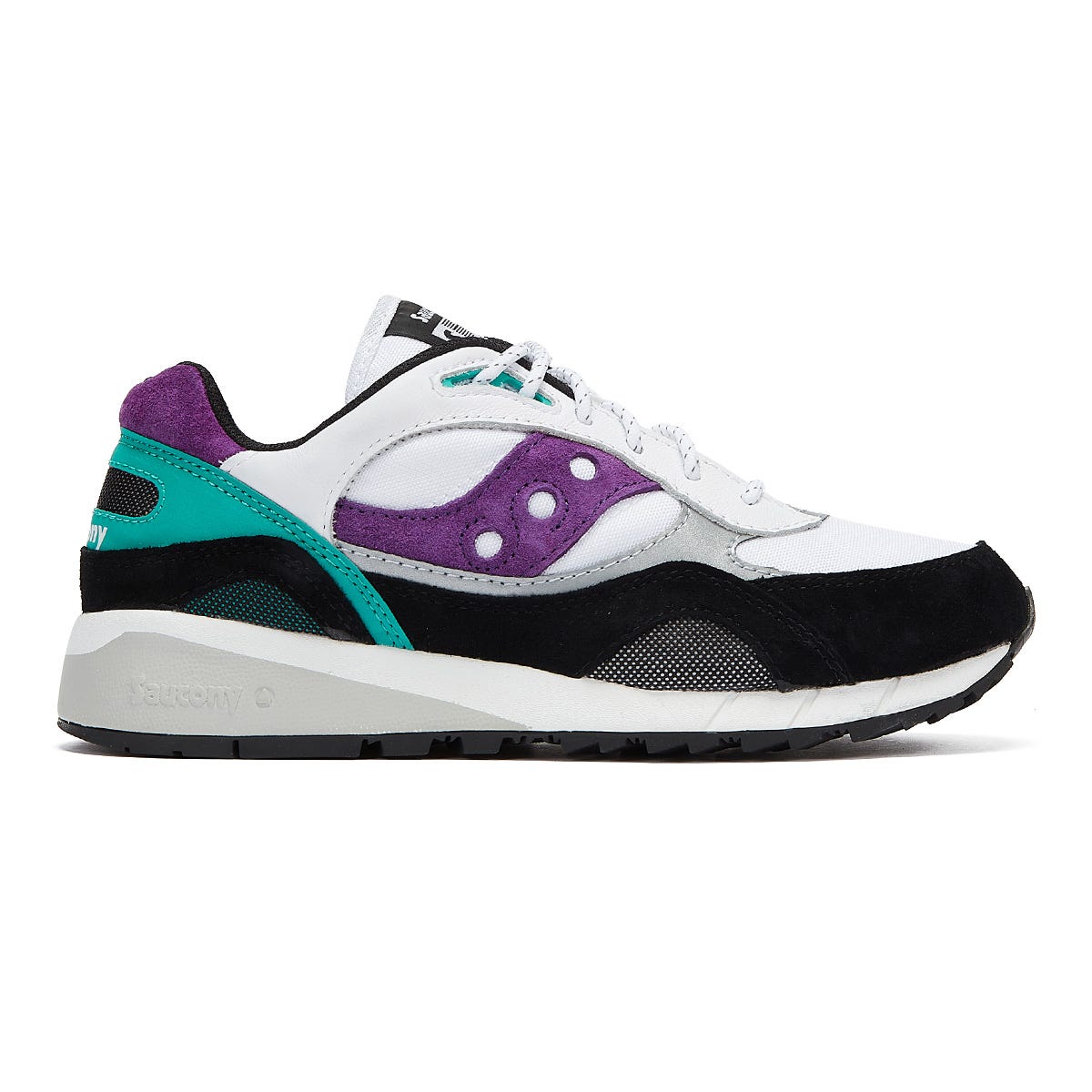 Saucony Shadow 6000 Mens White / Teal / Purple Sneakers