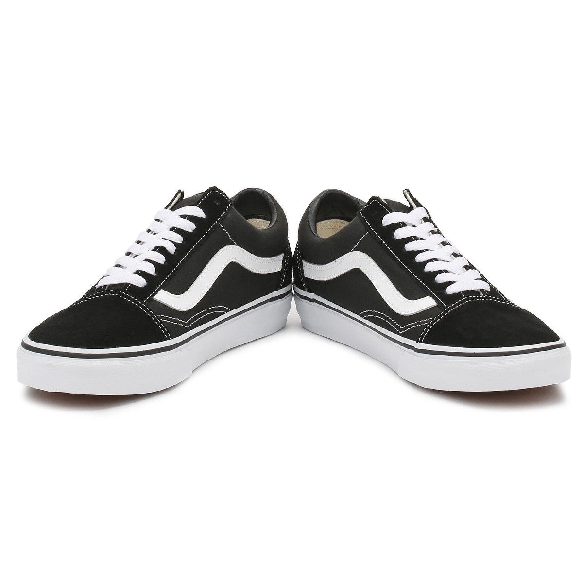 Vans Old Skool Mens Black / White Canvas Sneakers