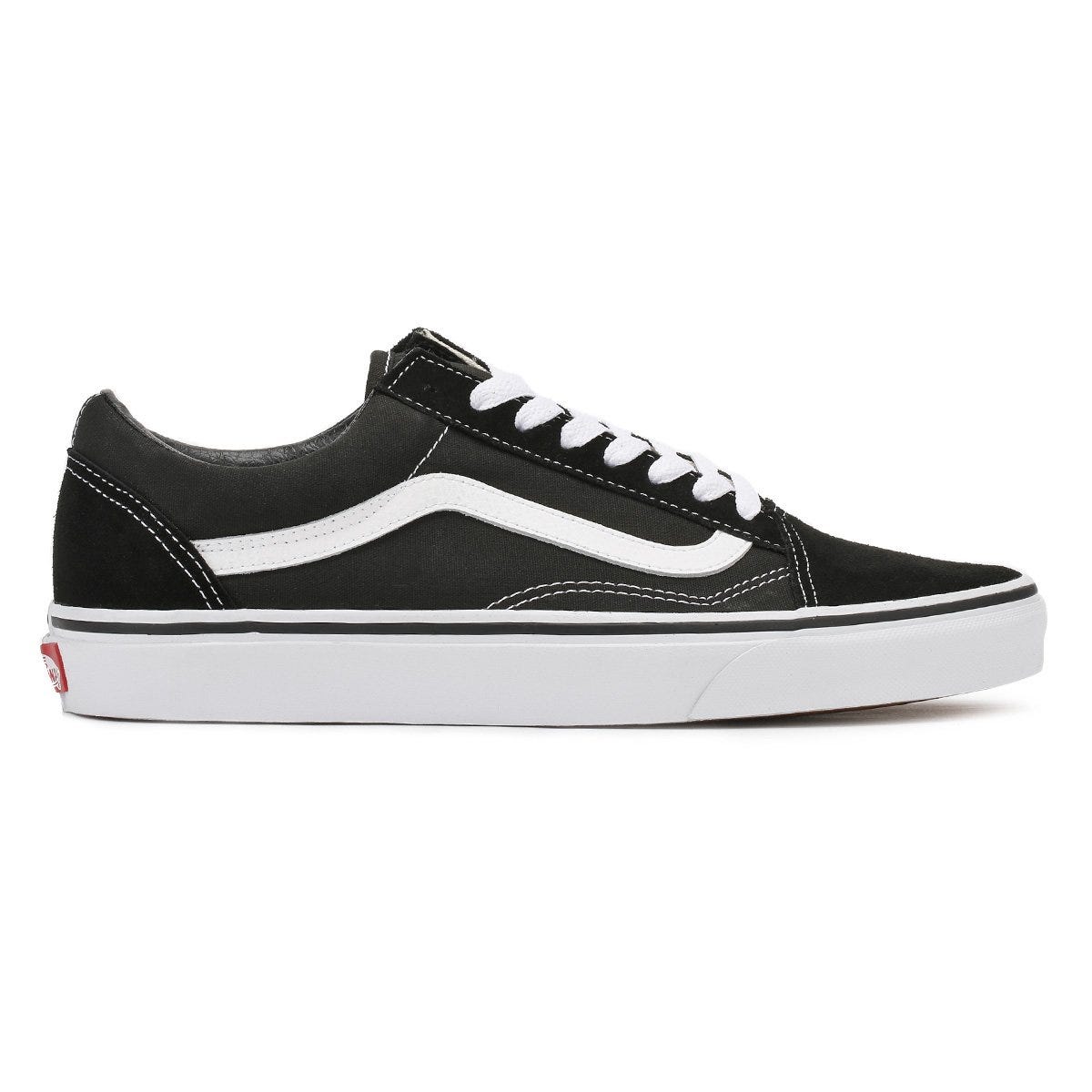Vans Old Skool Mens Black / White Canvas Sneakers