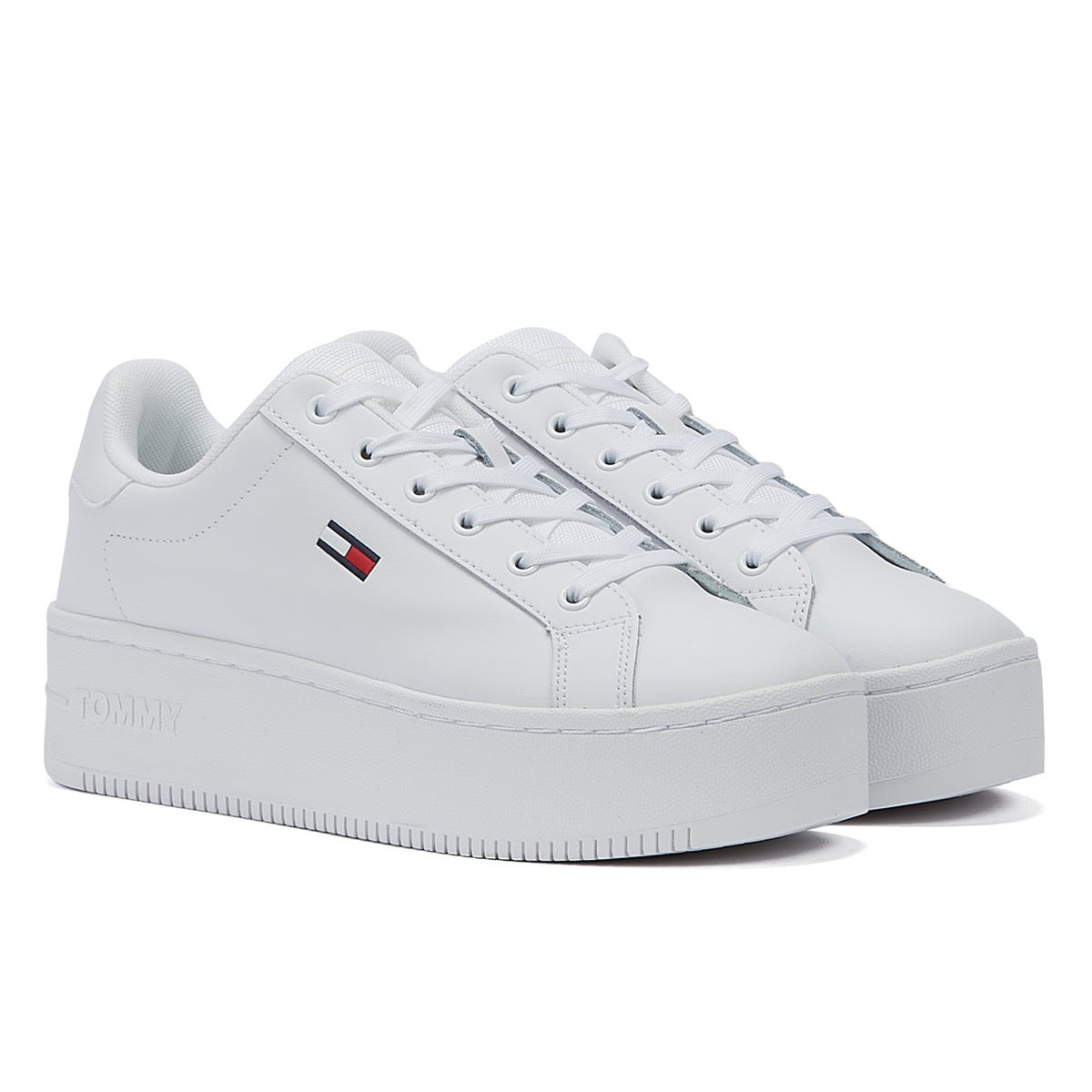 Tommy Jeans Flatform Womens Essential White Sneakers