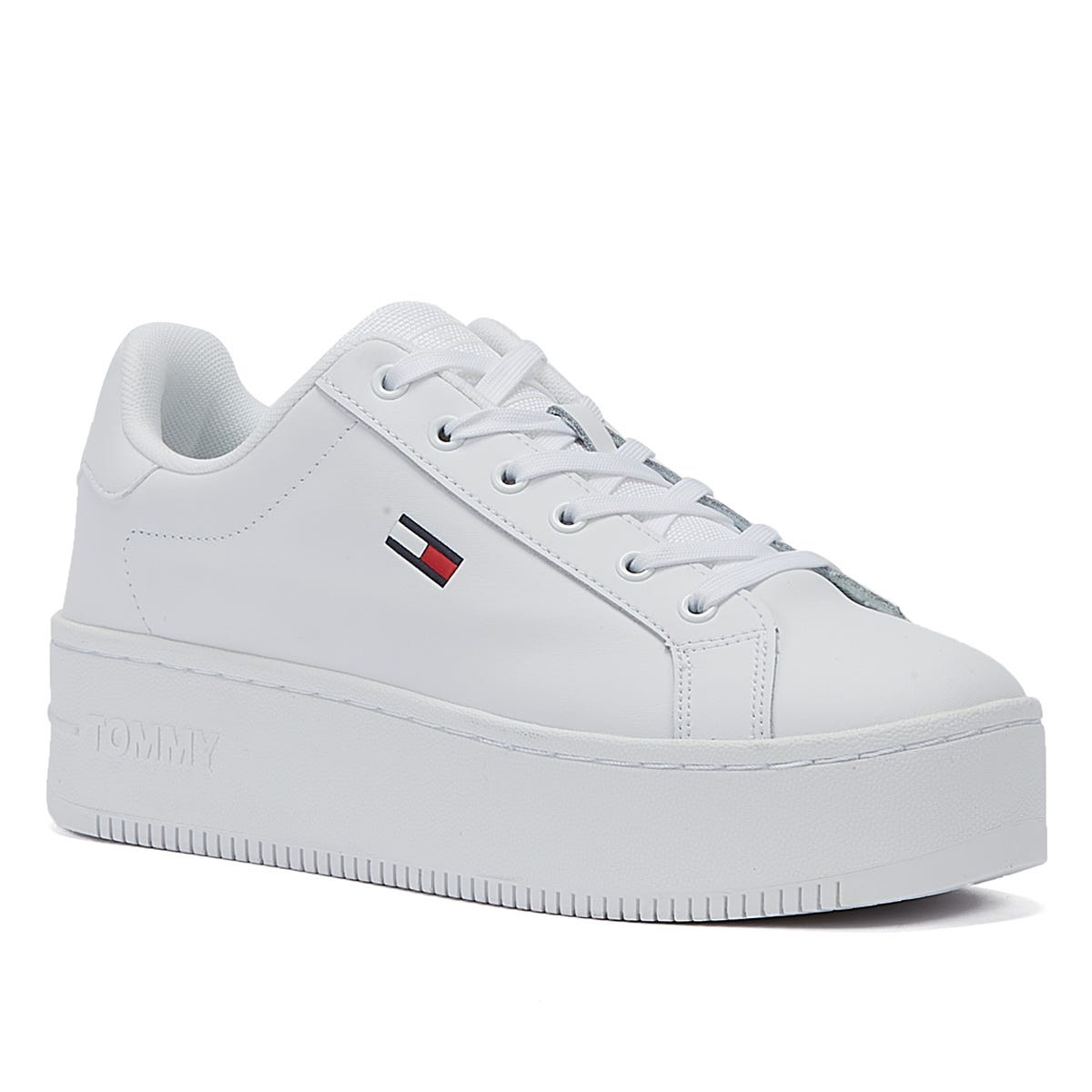 Tommy Jeans Flatform Womens Essential White Sneakers