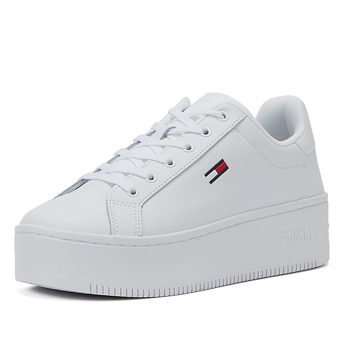Tommy Jeans Flatform Womens Essential White Sneakers
