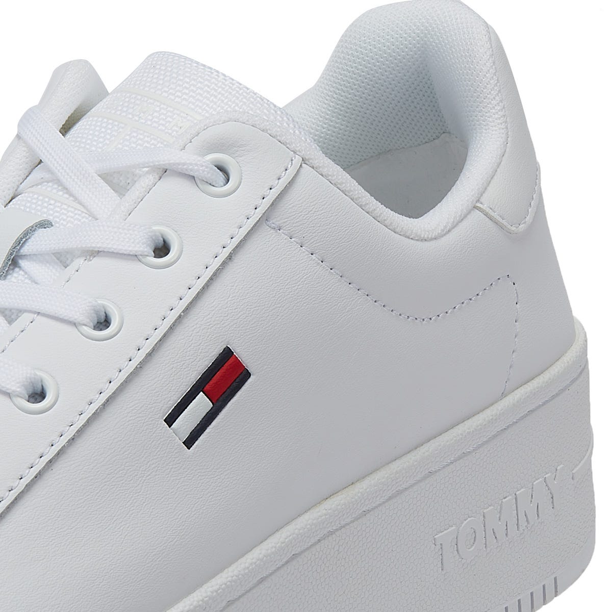 Tommy Jeans Flatform Womens Essential White Sneakers