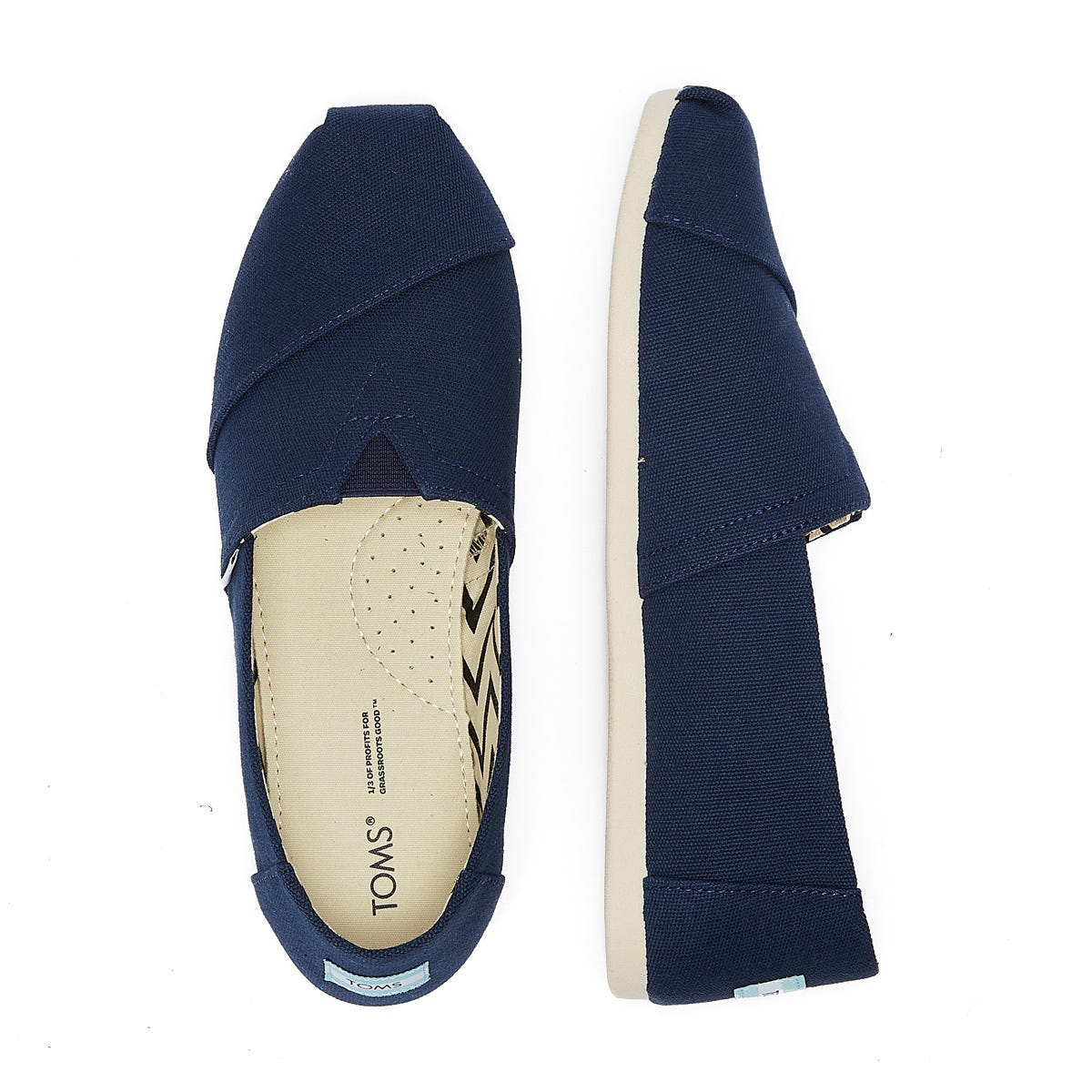 TOMS Alpargata Cotton Canvas Womens Navy Espadrilles