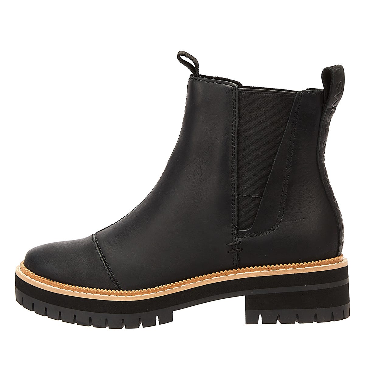 TOMS Dakota Leather Womens Black Boots