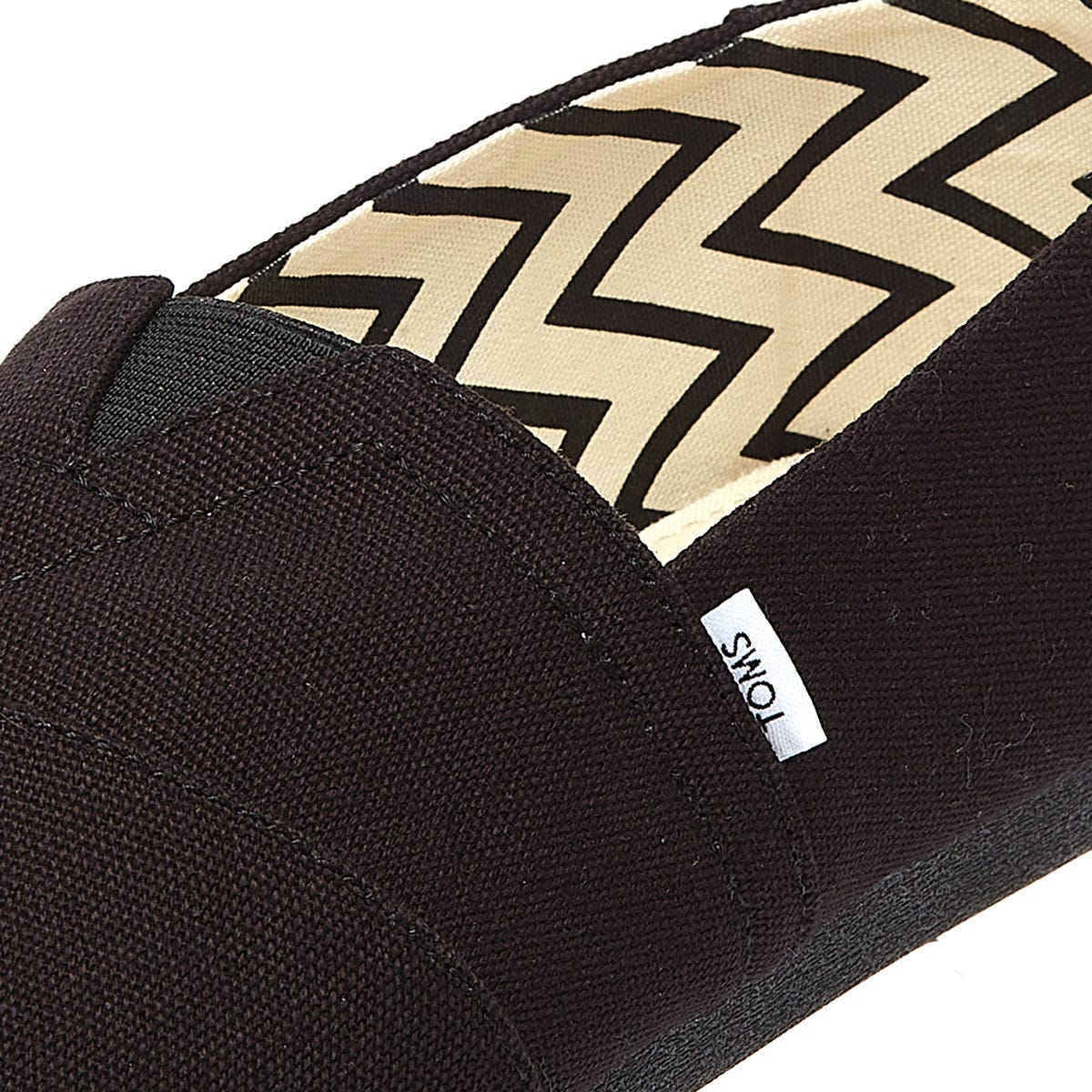 TOMS Alpargata Cotton Canvas Mens Black / Black Espadrilles