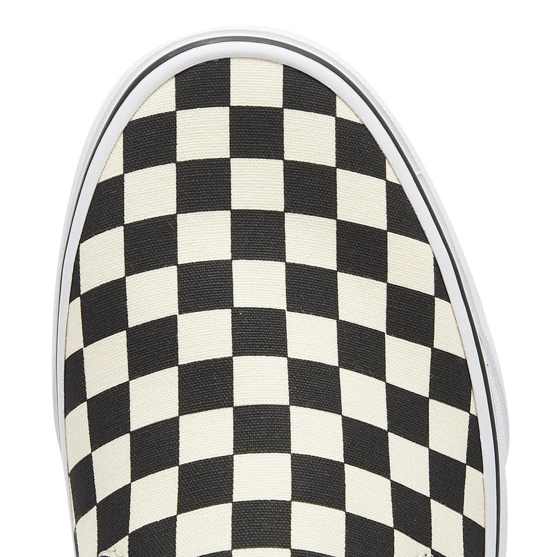 Vans Classic Slip-On Womens Black / White Checkerboard Canvas Sneakers
