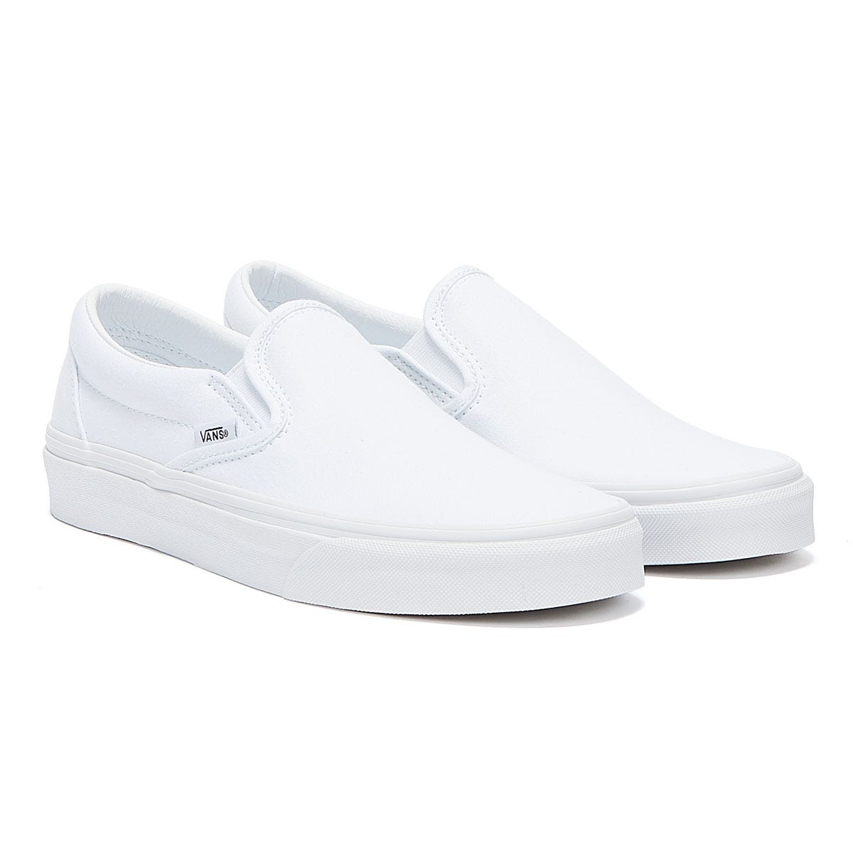 Vans Classic Slip on True White Canvas Sneakers