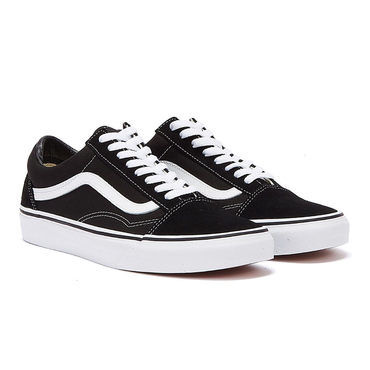 Vans Old Skool Mens Black / White Canvas Sneakers