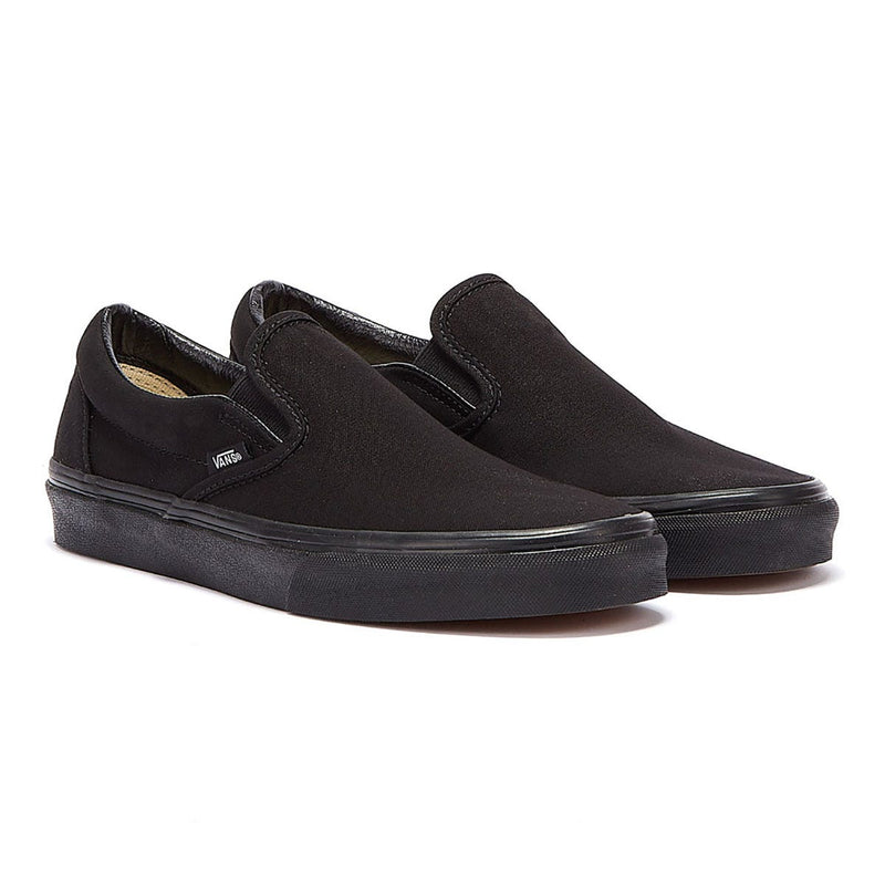 Vans Classic Slip on Mens Black Canvas Sneakers