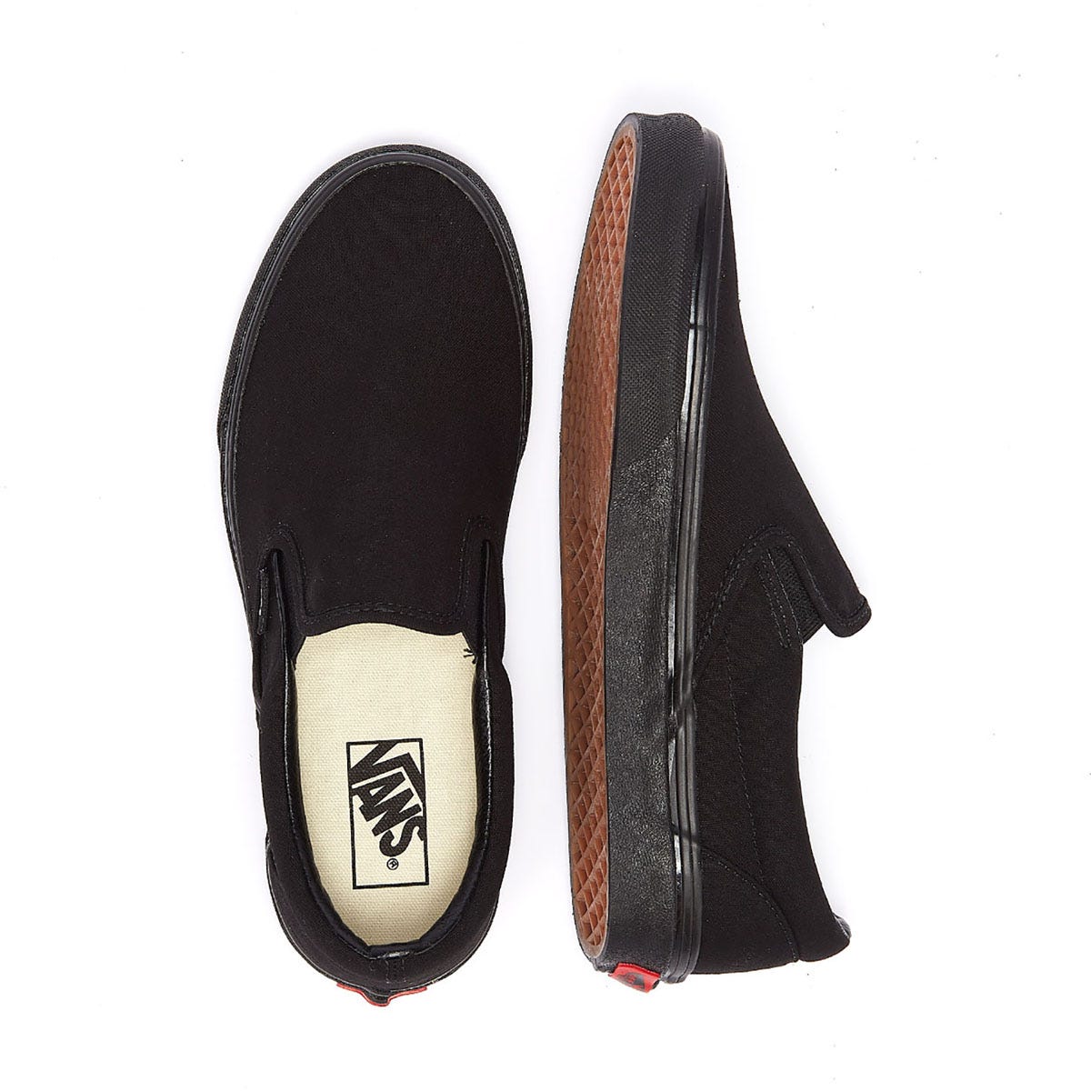 Vans Classic Slip on Womens Black Canvas Sneakers
