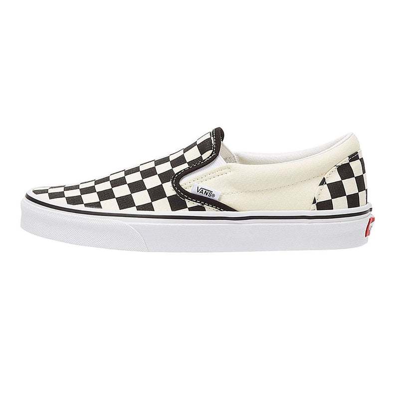 Vans Classic Slip-On Womens Black / White Checkerboard Canvas Sneakers