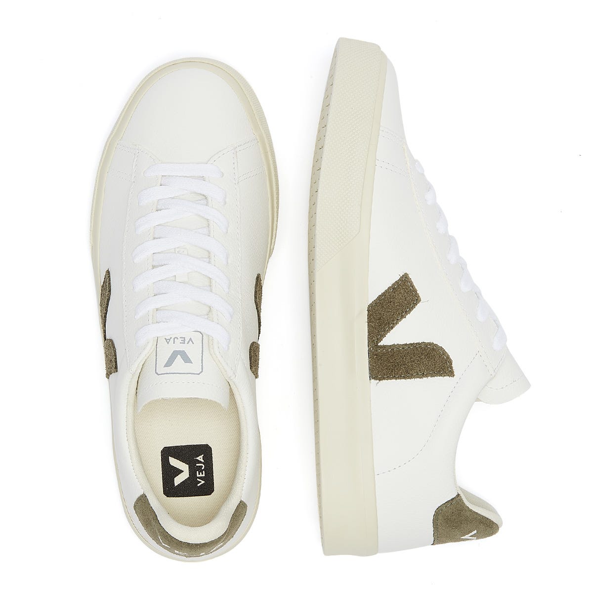 Veja Campo Mens Extra White / Khaki Sneakers