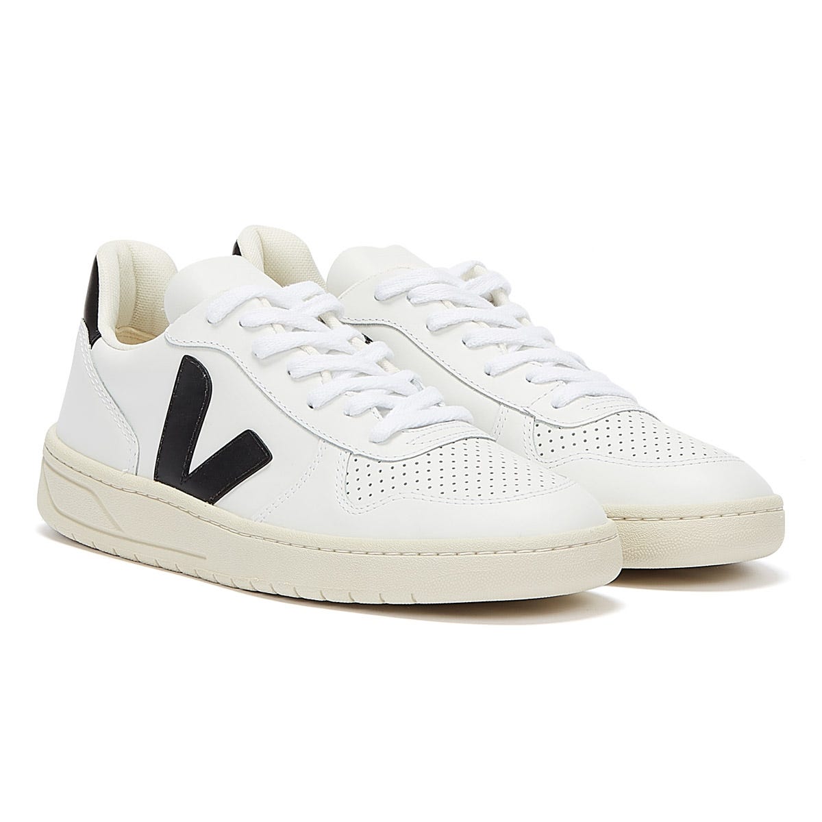 Veja V-10 Mens Extra White / Black Sneakers