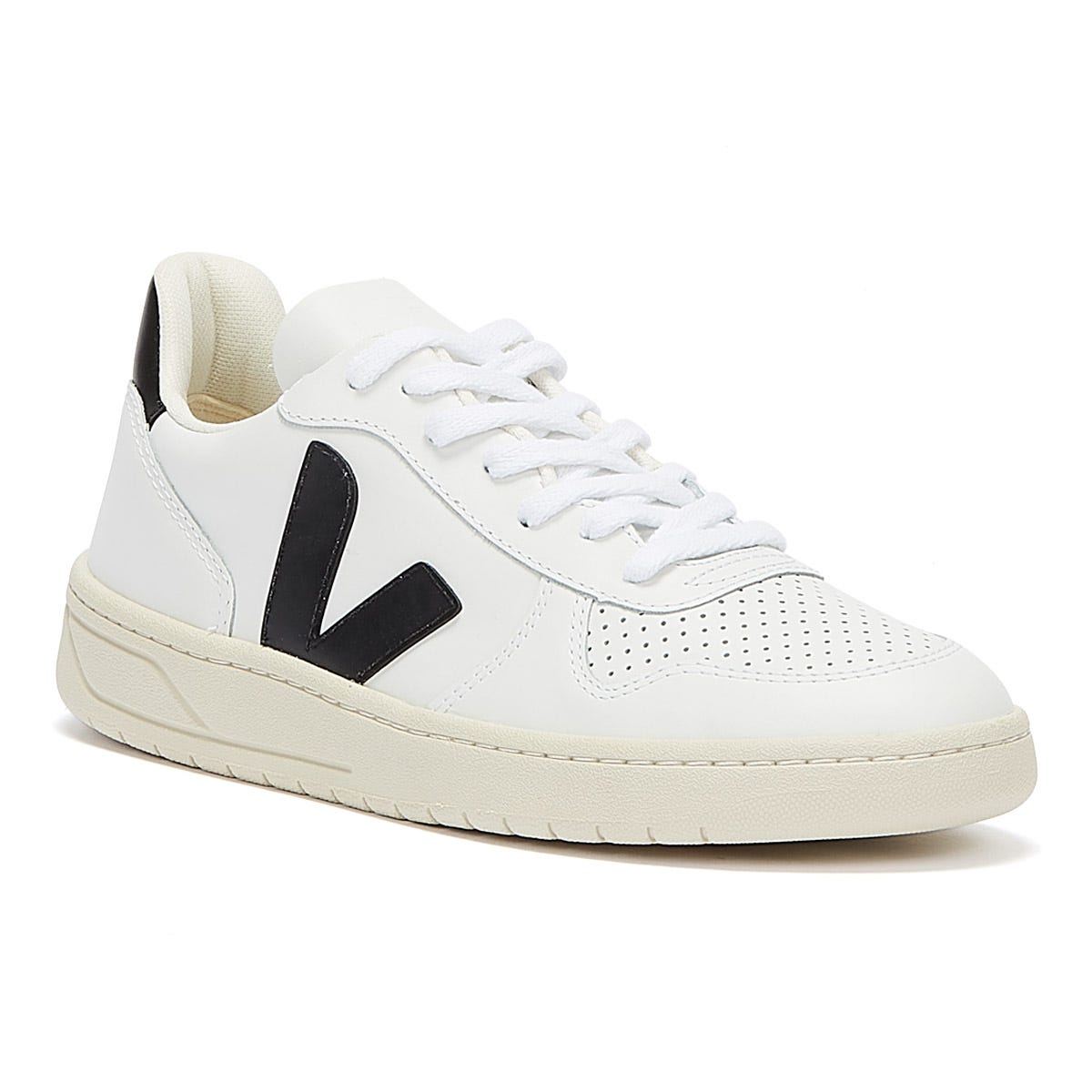 Veja V-10 Mens Extra White / Black Sneakers