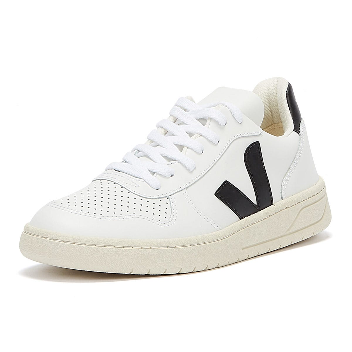 Veja V-10 Mens Extra White / Black Sneakers