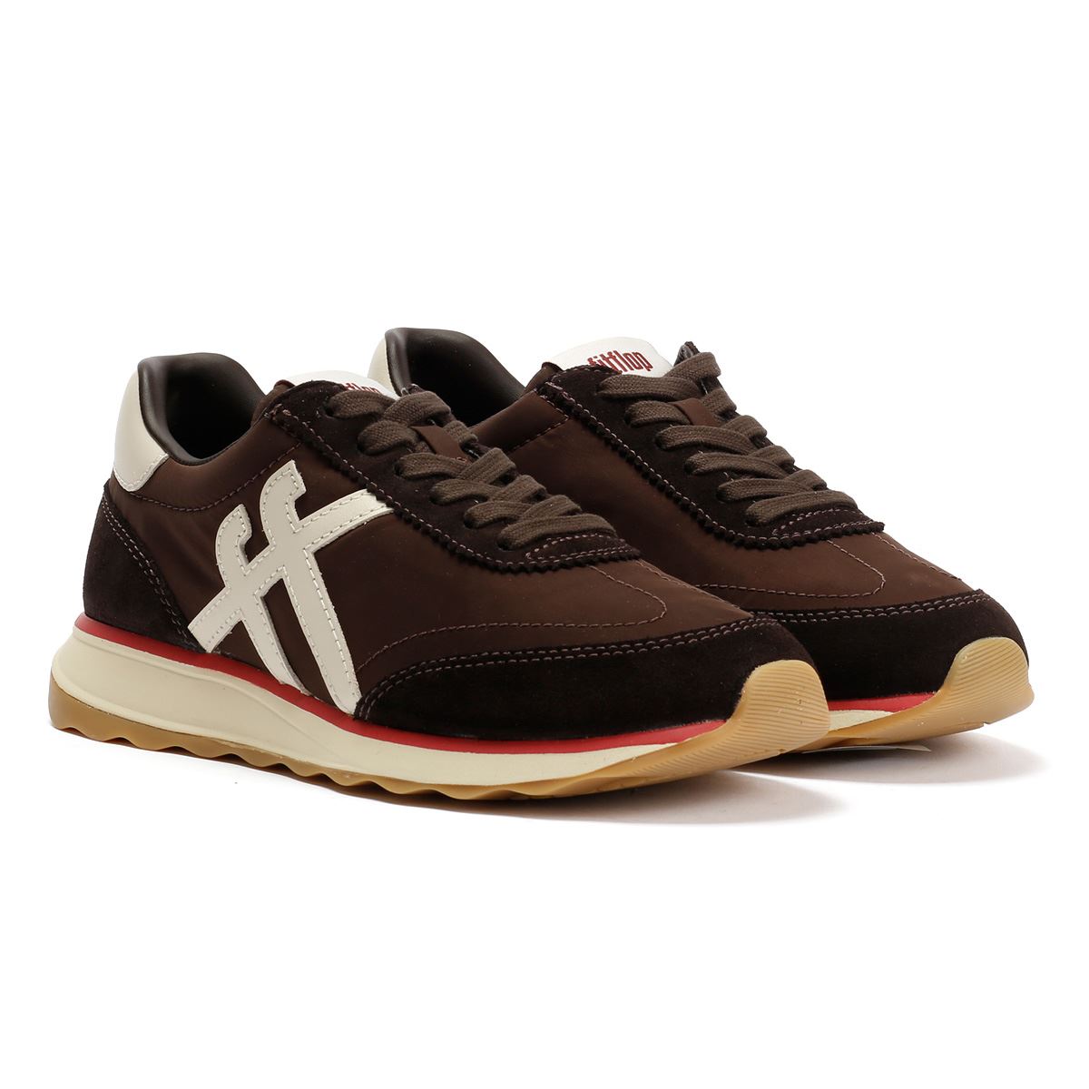 FitFlop Retro-Q FF Nylon Women's Chocolate Brown/Paris Beige Trainers
