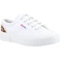 Superga 2630 Stripe Pad Leopard 100% Cotton Women's White/Leopard Sneakers