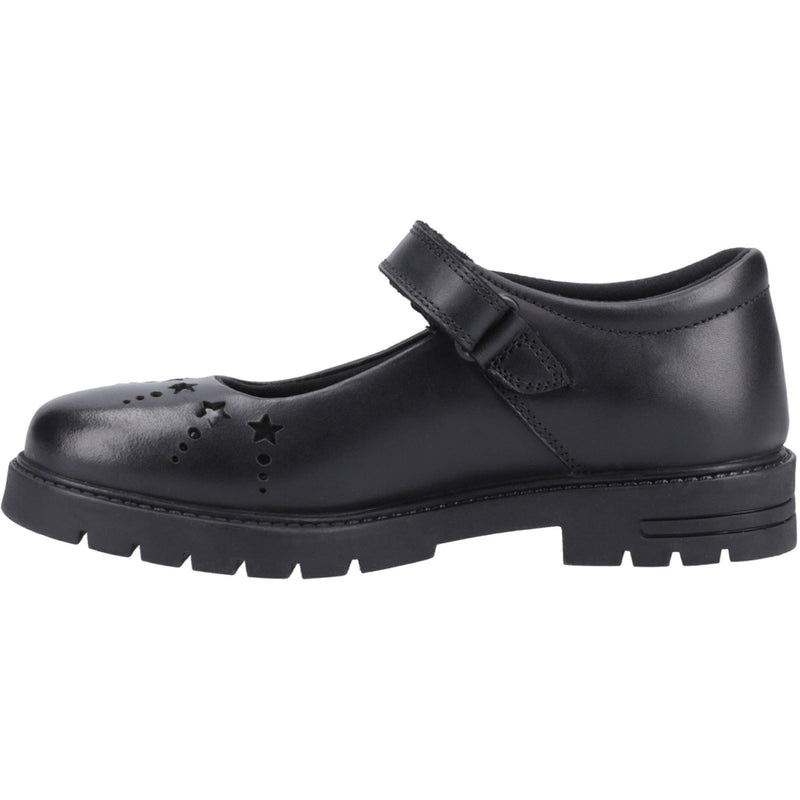 Hush Puppies Sabrina Senior Leather Girls's Black Shoes