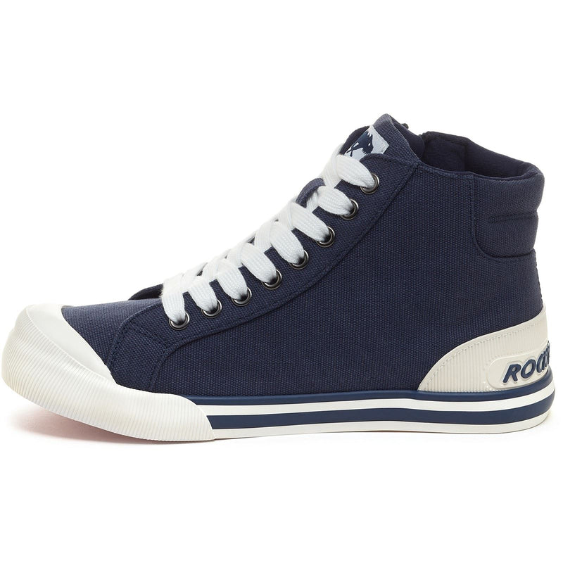 Rocket Dog Jazzin Hi Cotton Women's Navy Trainers