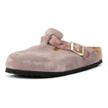 Birkenstock Boston Braided Suede Women's Purple Narrow Fit Clogs