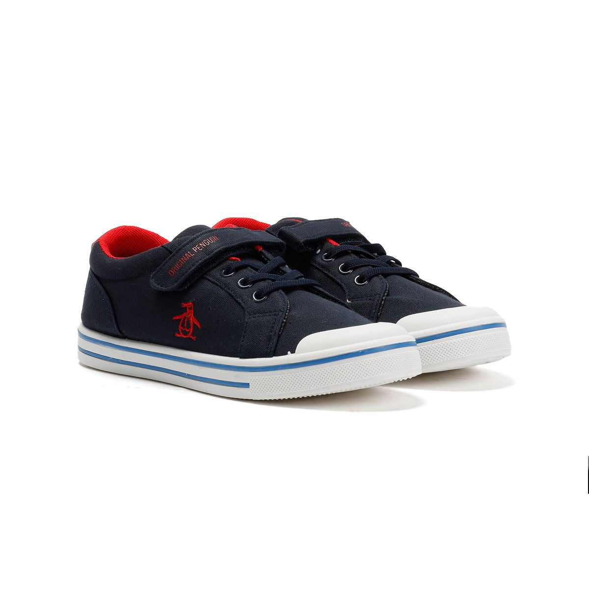 Penguin Junior Rainbow Canvas Navy/Red Sneakers