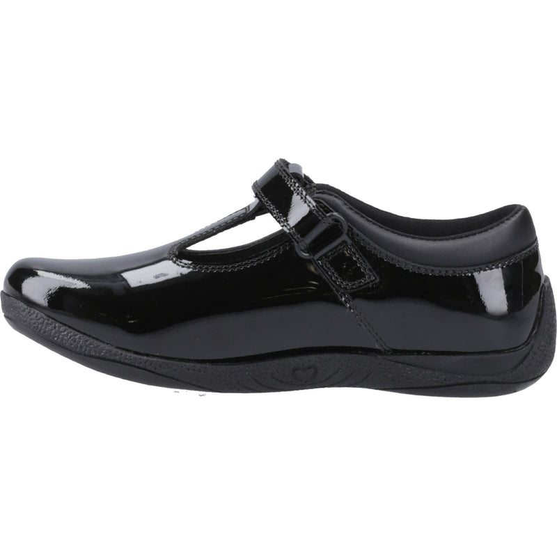 Hush Puppies Caitlin T-Bar Leather Girls's Black Shoes