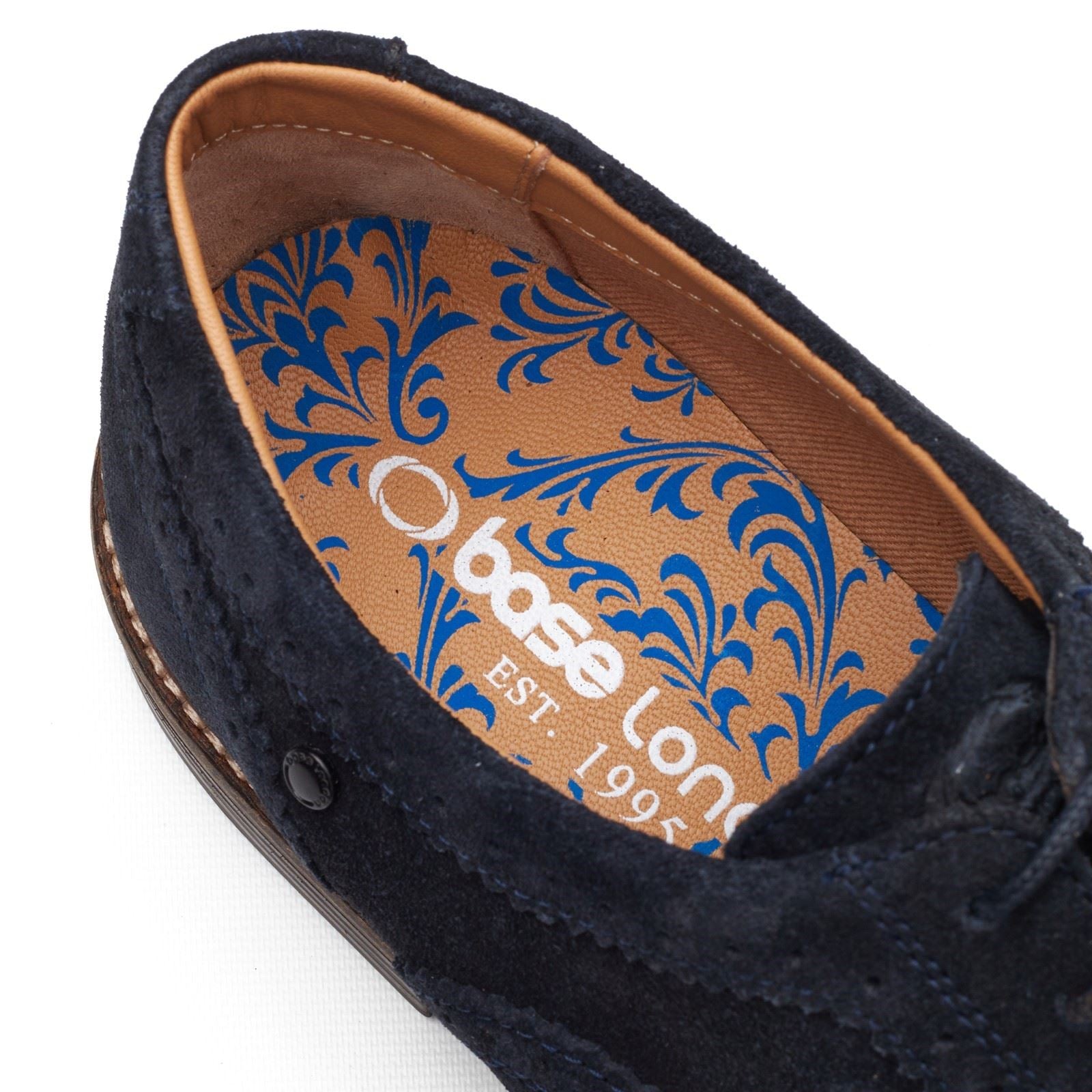 Base London Clarence Leather Men's Navy Brogues Shoes
