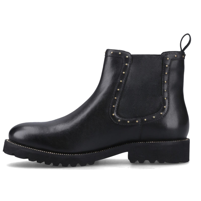 Hush Puppies Gwyneth Leather Women's Black Flat Chelsea Boots