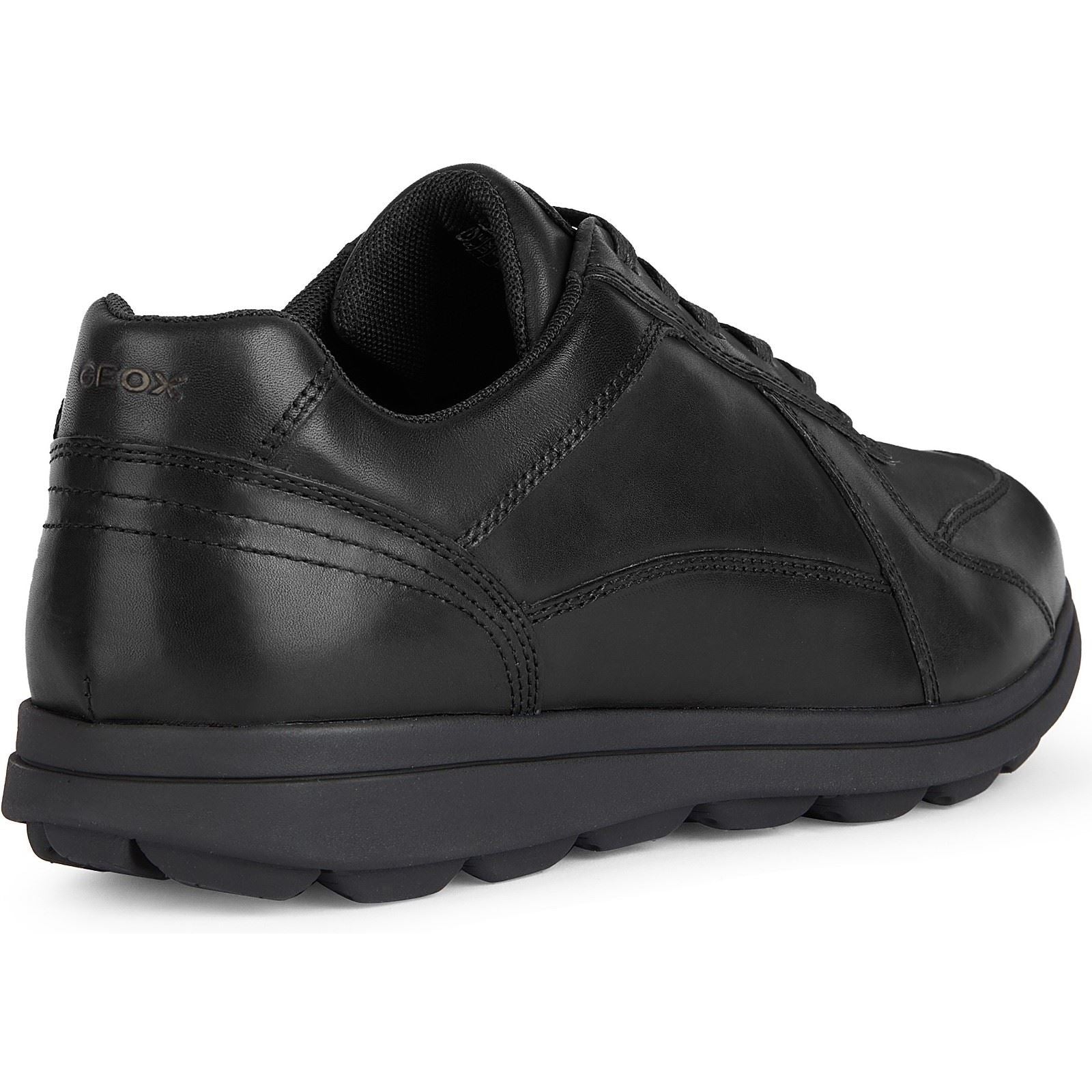 Geox U SPHERICA EC12 Leather Bovine Full Grain Men's Black Sneakers