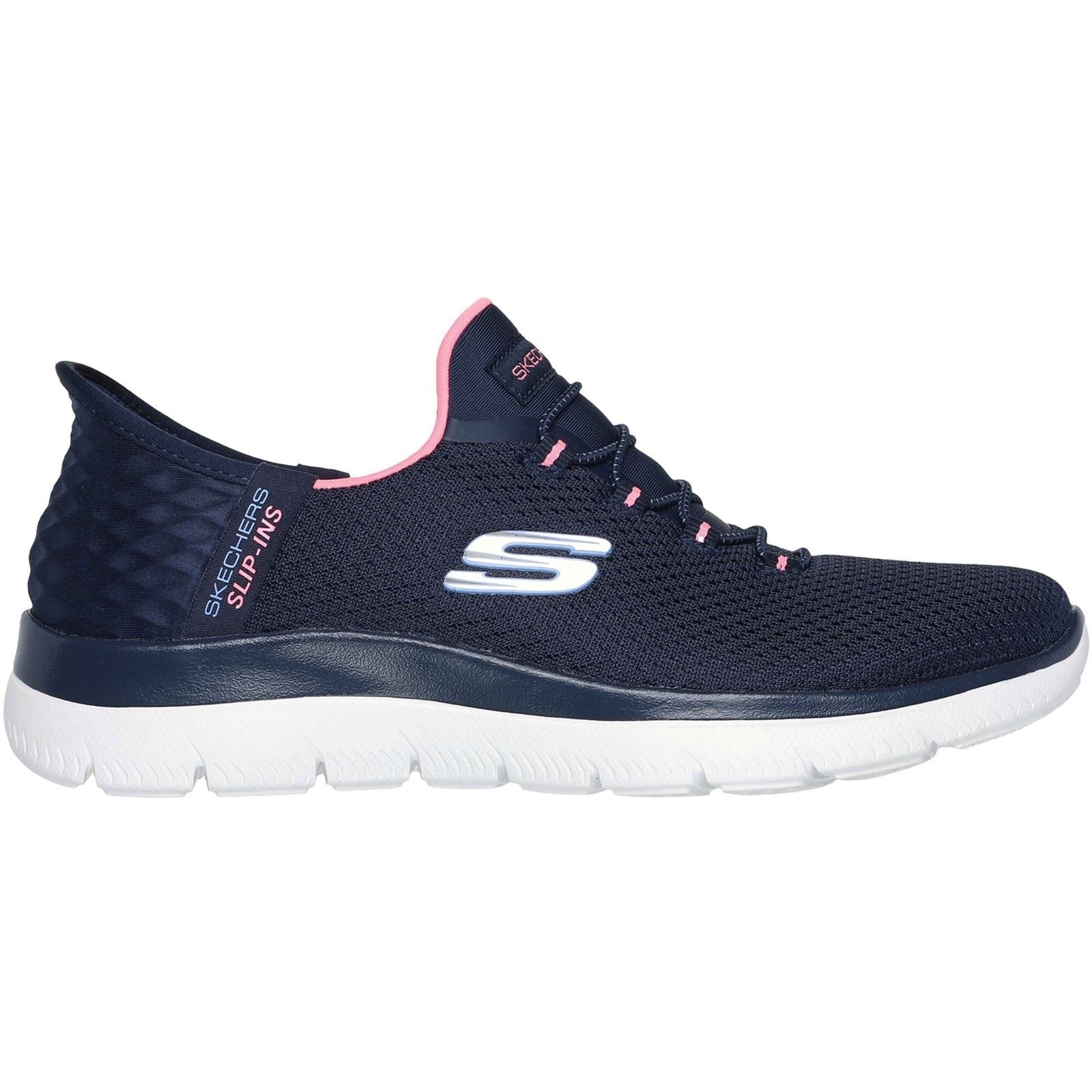 Skechers Summits - Diamond Dream Textile Women's Navy/Pink Standard Trainers