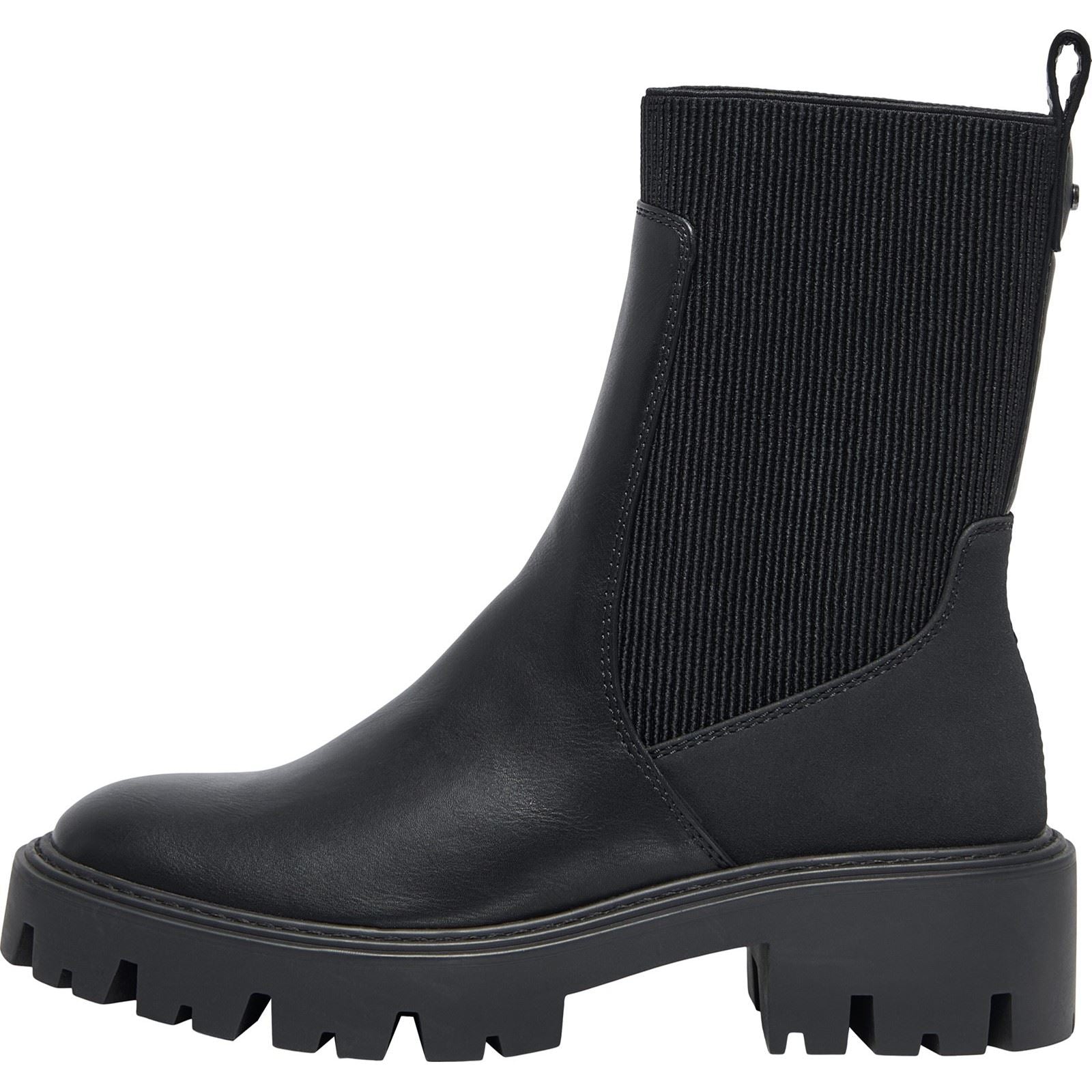 ONLY BETTY-7 Polyester Blend Women's Black Heeled Ankle Boots