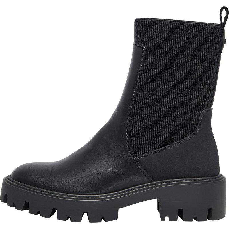 ONLY BETTY-7 Polyester Blend Women's Black Heeled Ankle Boots