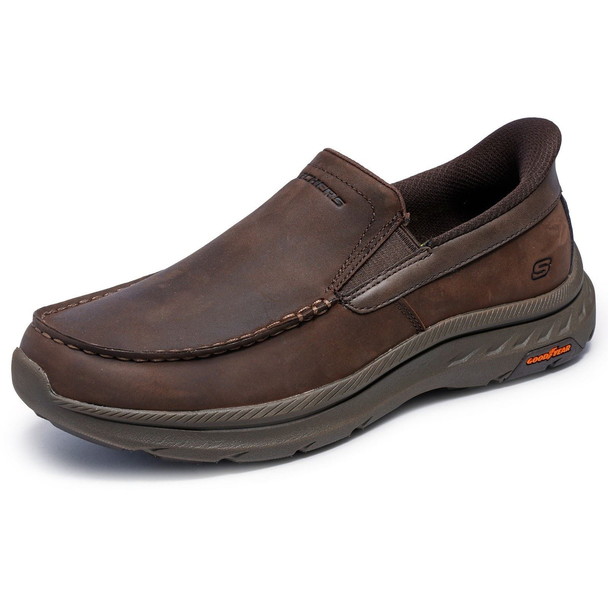 Skechers Pollard Osgood Leather Men's Cocoa Loafers