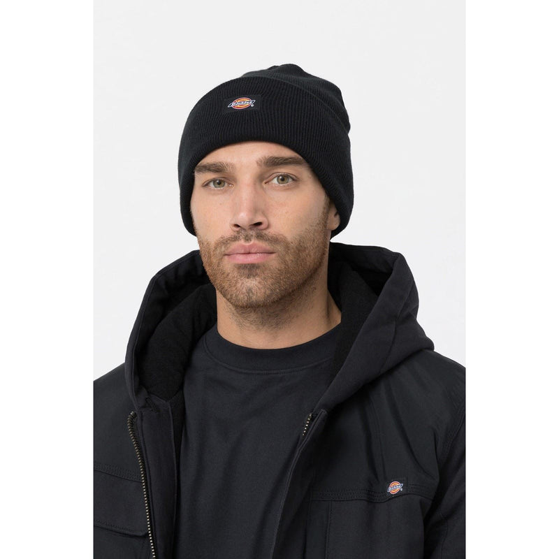 Dickies Acrylic Cuffed Unisex Adults Black Beanie Hat