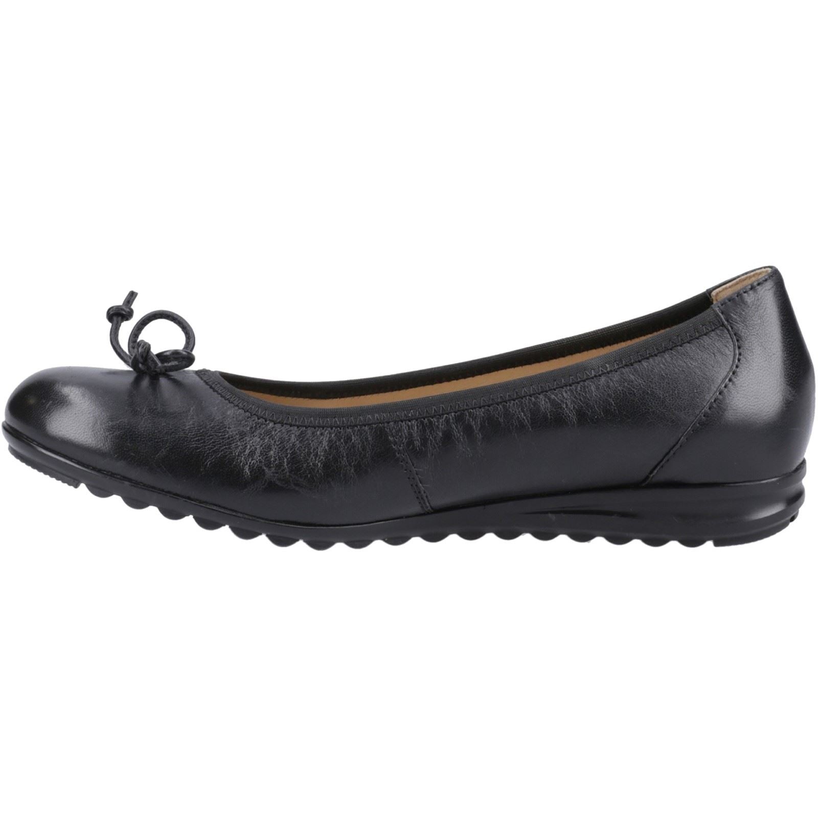 Hush Puppies Lucille Leather Women's Black Flats