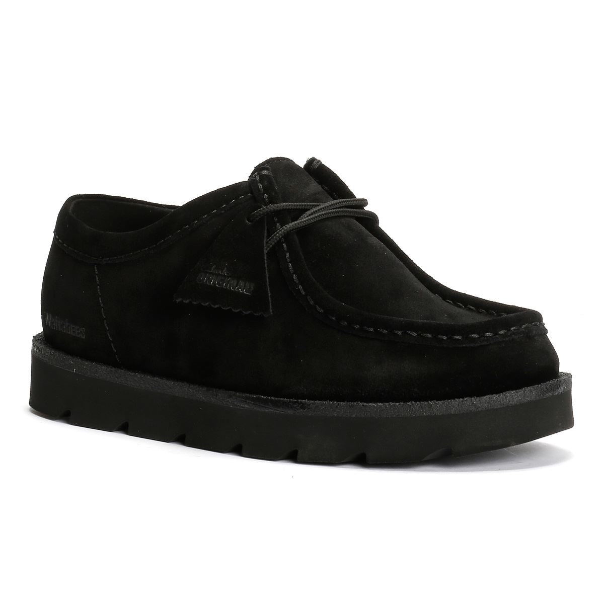 Clarks Originals Meare Wallabee Suede Men's Black Lace-Up Shoes